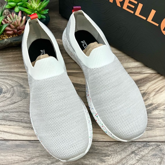 NIB Merrell Cloud Moc Knit Slip On Sneakers Shoes Confetti Pride Mens 10M 44 - Picture 2 of 12